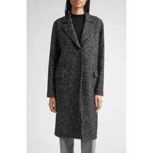 Lafayette 148 New York || Bouclé Tweed Longline Jacket Coat Black XL